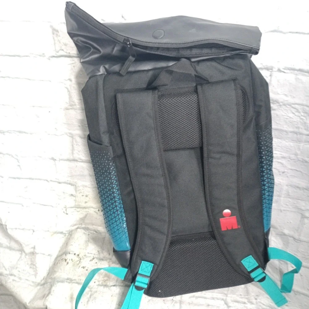 Ironman Chattanooga Triathlon Gear Bag 10 Years 2014-2024 Black Teal Backpack s9
